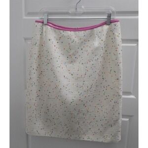 David‎ Meister USA White Confetti Cotton Blend Skirt sz 12